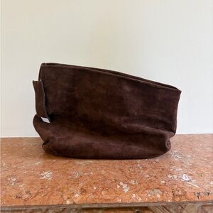 Marsell Rich Brown Suede Tote Bag large